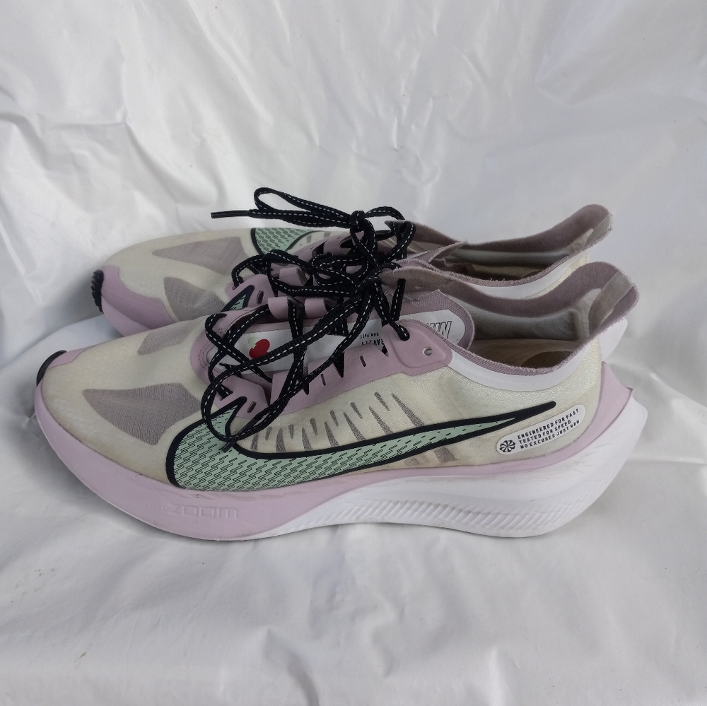 Nike Women's Pink and Green Running Shoes